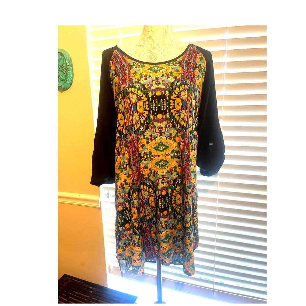 Collective Concepts bohemian tunic dress. Sz L